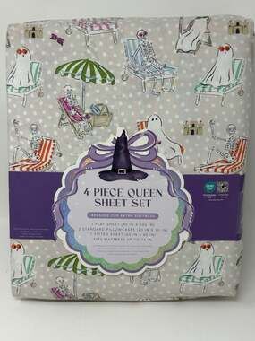 Willow Wonders Halloween Queen Sheet Set Queen Size